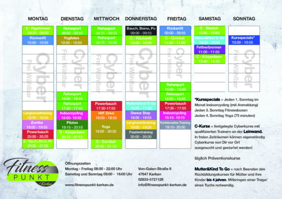 Kursplan_112019_CMYK - Fitness Punkt Kerken